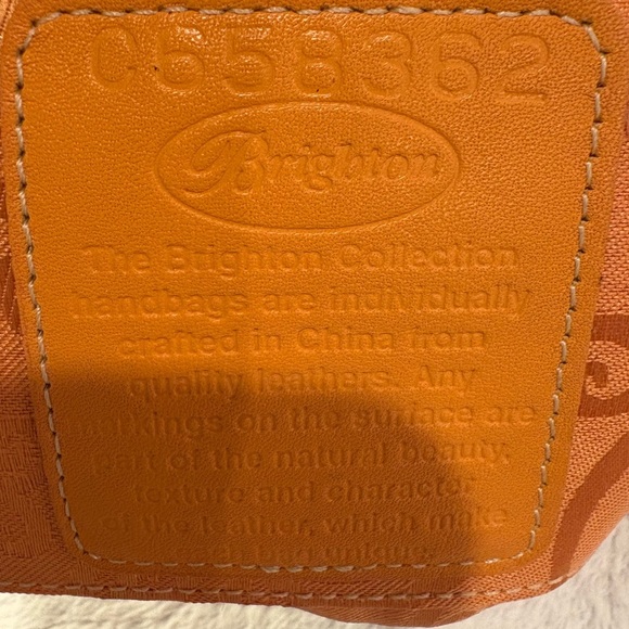 BRIGHTON Orange 2005 Vintage RARE Juliet Signature Handbag - Picture 11 of 14
